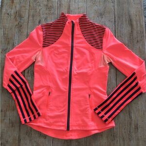 Lululemon Women's Neon orange and Black Striped Jacket
